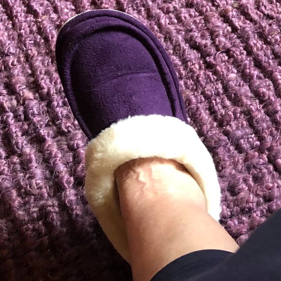 Winter Warm Faux Suede Plush Slippers - Picture 2 of 5